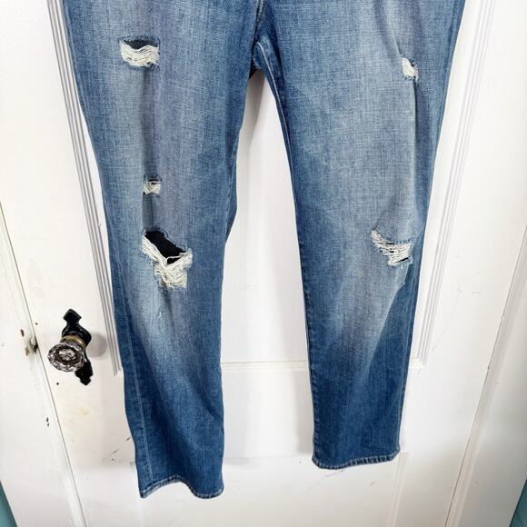 J Brand Johnny Distressed High Waisted Slim Boyfriend Jeans Style #14482 Size 31 - Picture 3 of 14